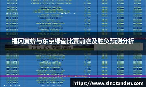 福冈黄蜂与东京绿茵比赛前瞻及胜负预测分析